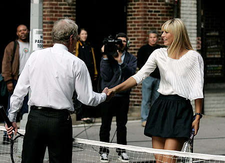 Maria Sharapova e David Letterman